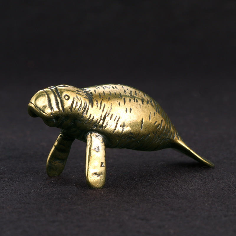 Office Furniture Wholesale - Messing-Florida-Manatee Dekorative Figuren Vintage Heimdekoration Meerestiere