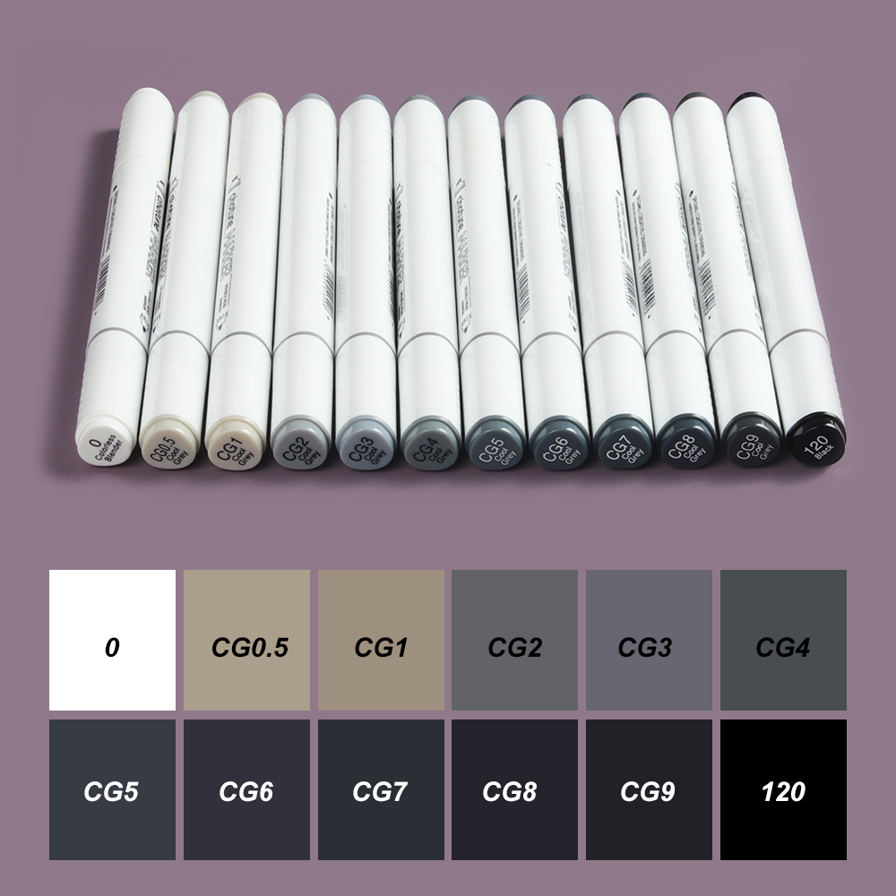 Copic Marker Sketch - THOTUNE 12 Farben Warm Grau Kühle