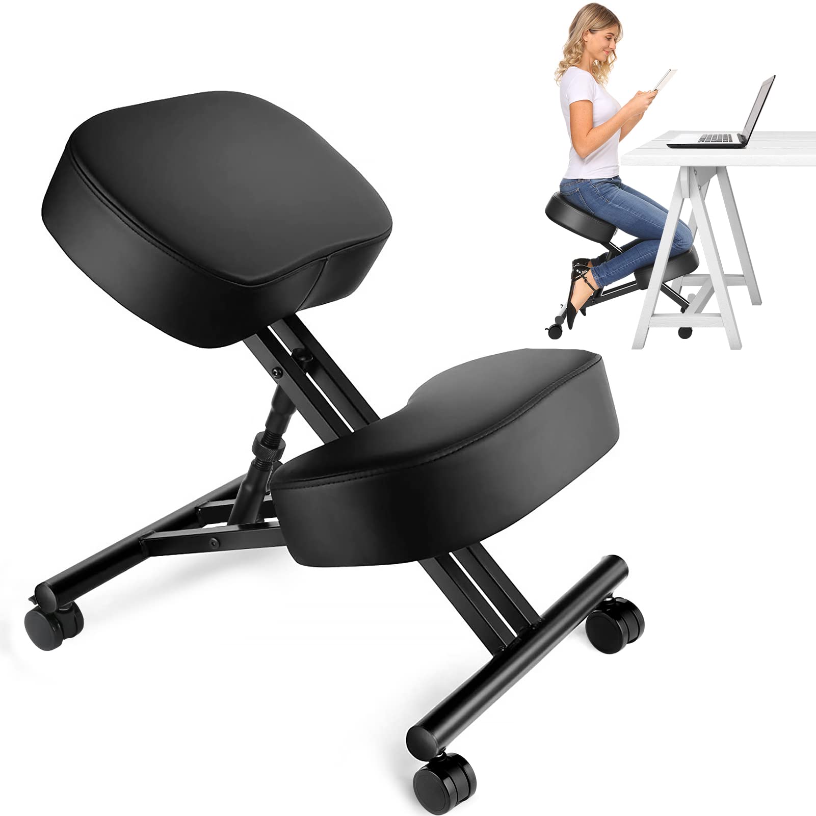 Office Furniture Ergonomic - Ergonomischer Kniestuhl für Büro, Verstellbarer Hocker