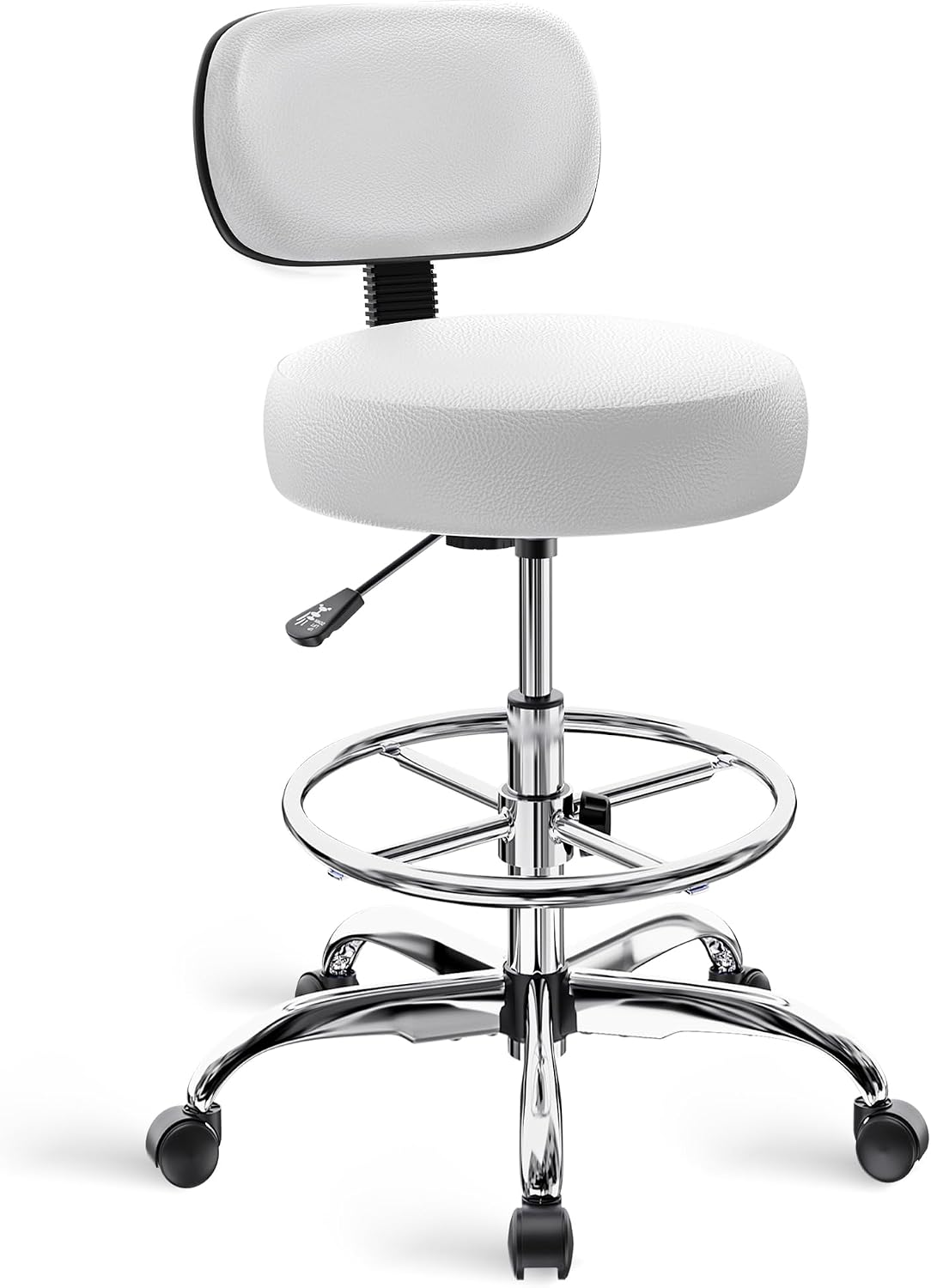 Office Footrest Cushion - SUPERJARE Zeichenstuhl mit Rückenlehne, verstellbare Fußstütze,