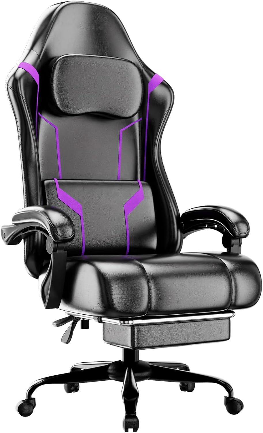 Office Footrest Cushion - Ergonomischer Gaming-Stuhl mit Taschenfederkernpolster und Fußstütze,