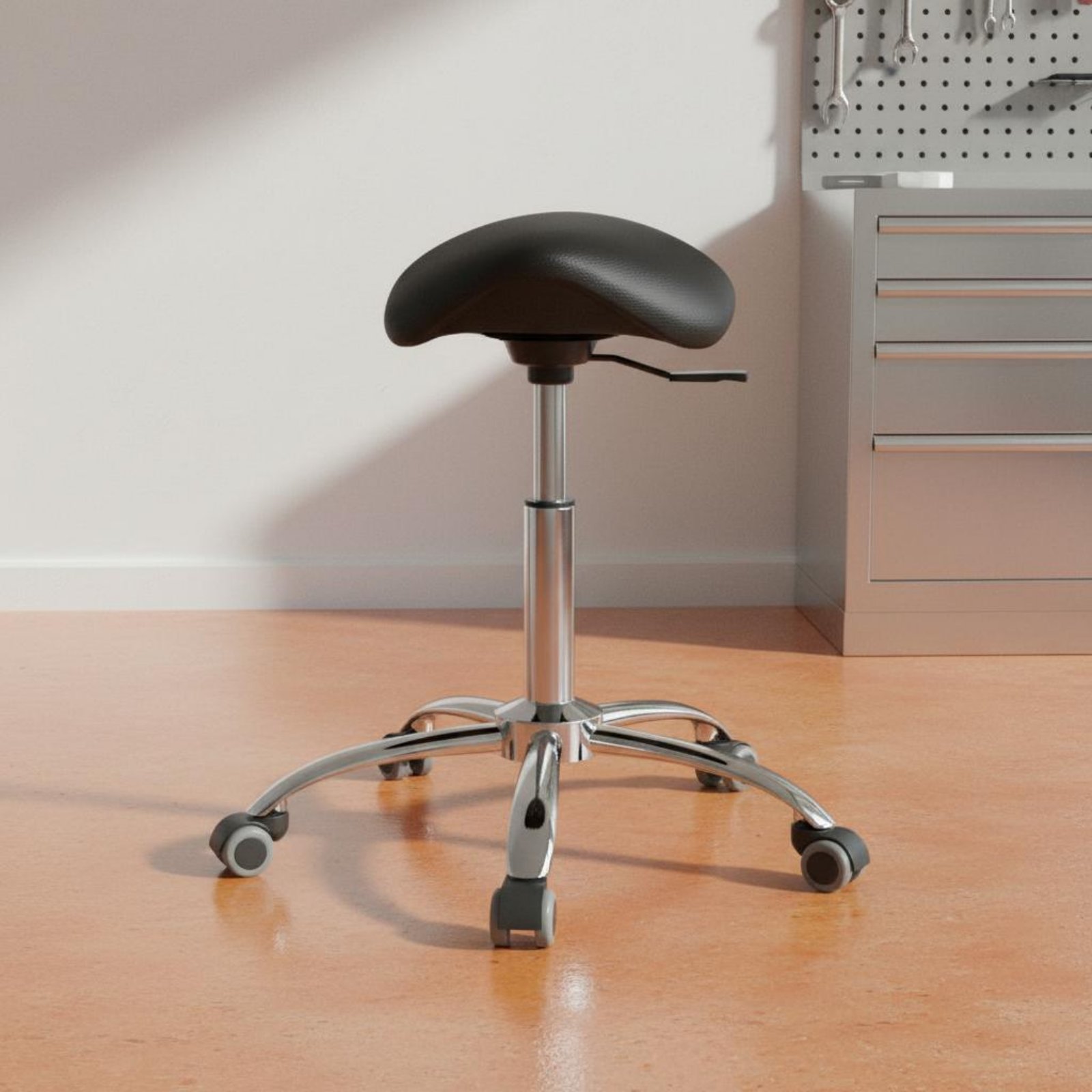 Office Furniture Ergonomic - Drehbarer Sattelhocker, Robuster Ergonomischer Sattelstuhl, Höhenverstellbarer