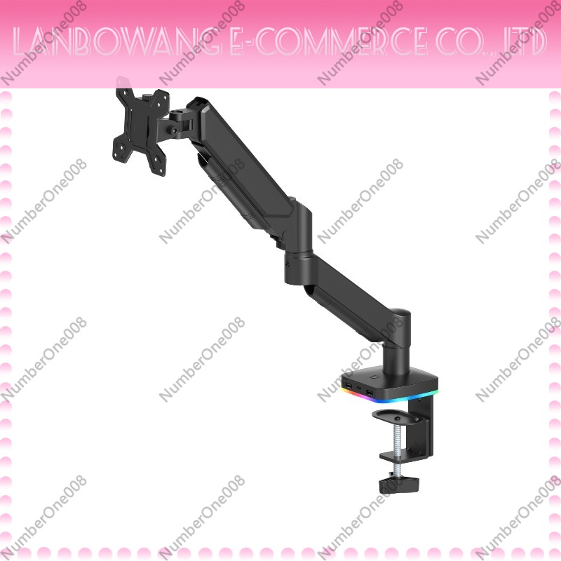Adjustable Monitor Mount - Monitorarm mit USB-C-Schnittstelle RGB-Beleuchtung Verstellbare Mechanische