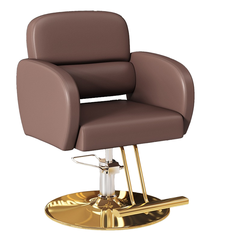 Office Furniture Ergonomic - Modernes Design Büromöbel Brauner Leder-Ergonomie-Friseurstuhl Moderner