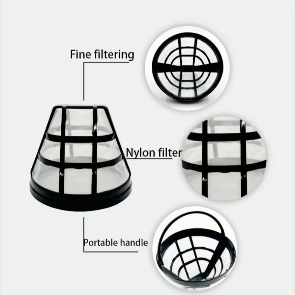 Paper Basket Mesh - 4 Stück Kaffeefilter mit Griff, feines