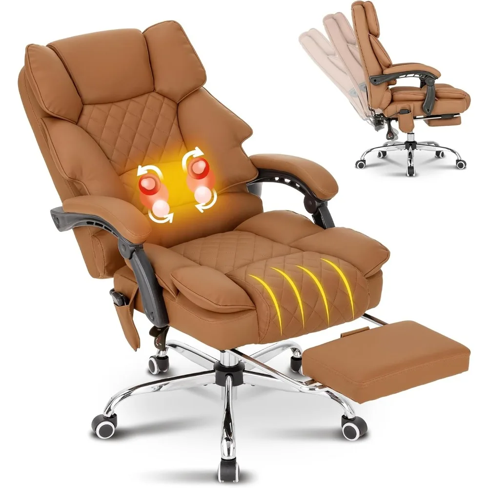 Office Footrest Cushion - Knetmassage-Bürostuhl mit Heizfunktion, 90-135° ° Bürostuhl