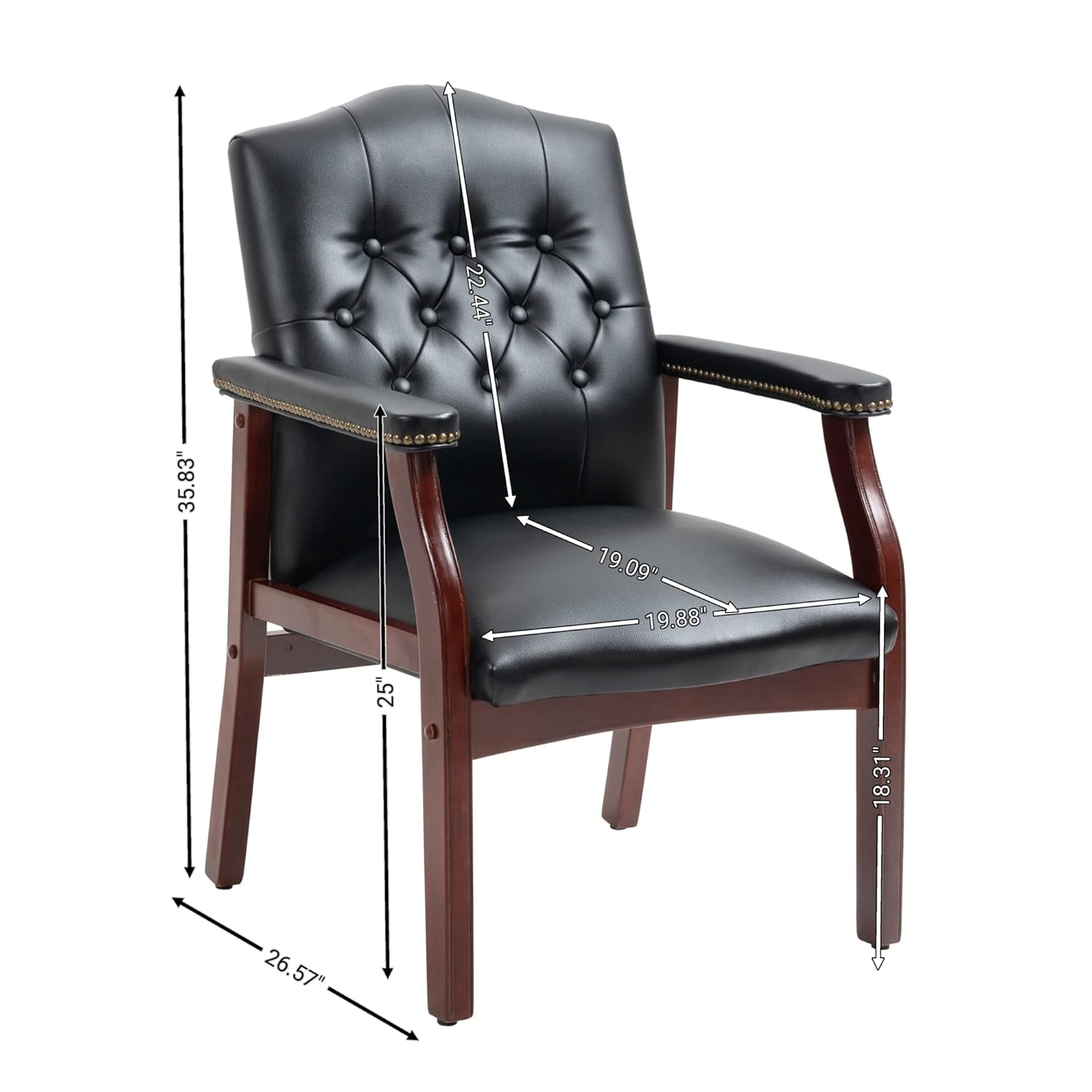 Schwarze Leder-Bürostühle Set  – Office Furniture Ergonomic Bewertung und Preis
