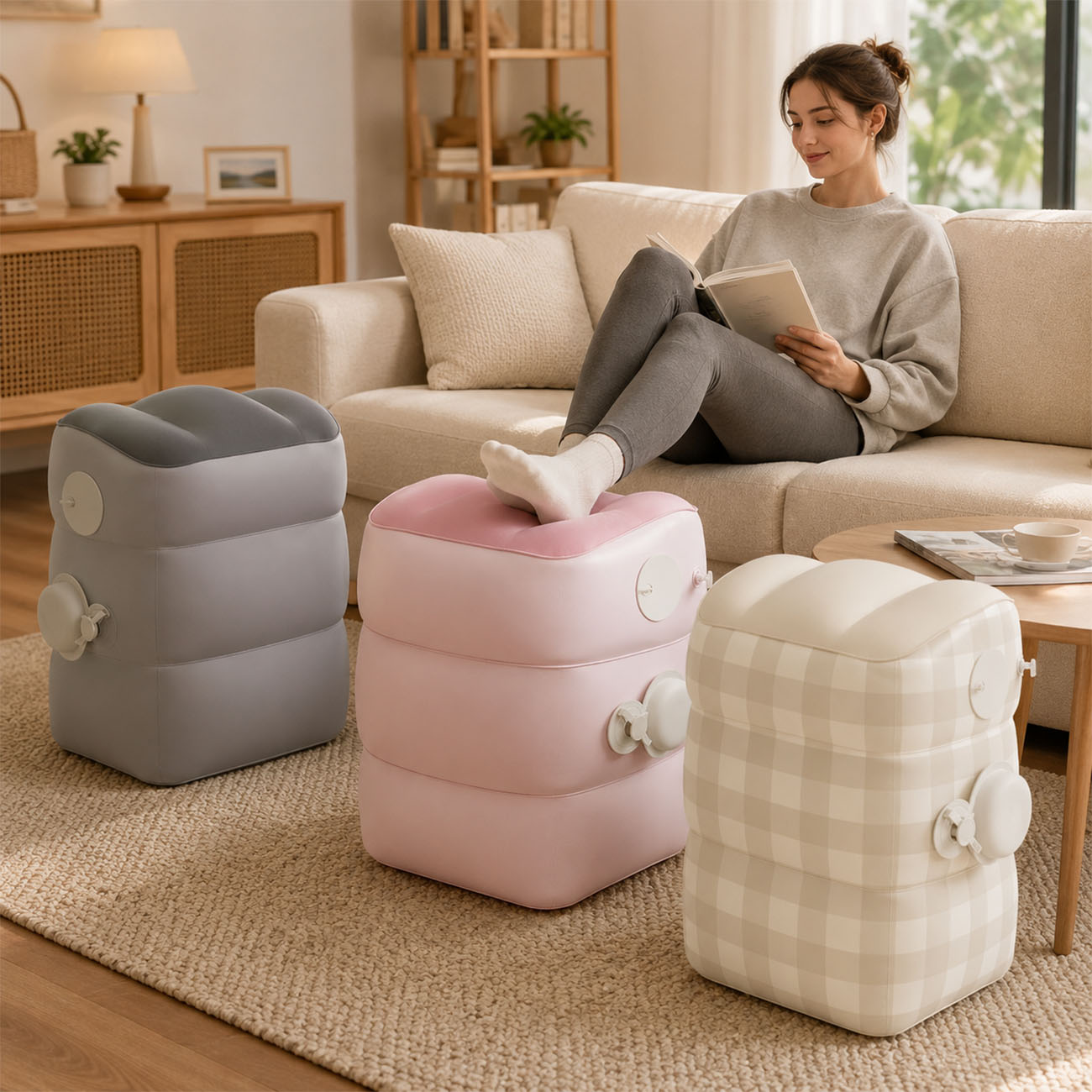 1 Stück Aufblasbare Fußstütze  – Office Footrest Cushion Bewertung und Preis
