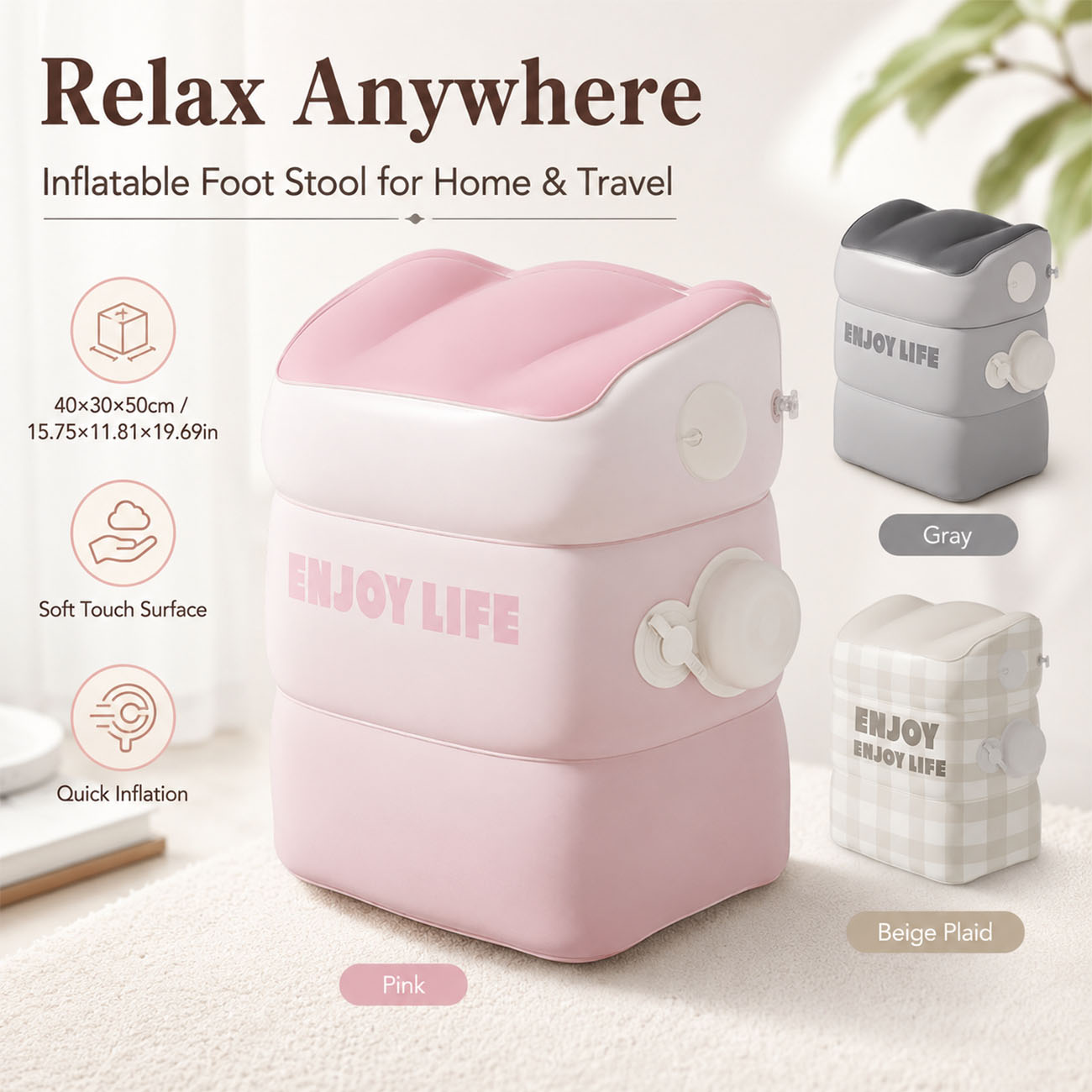 1 Stück Aufblasbare Fußstütze  – Office Footrest Cushion Bewertung und Preis