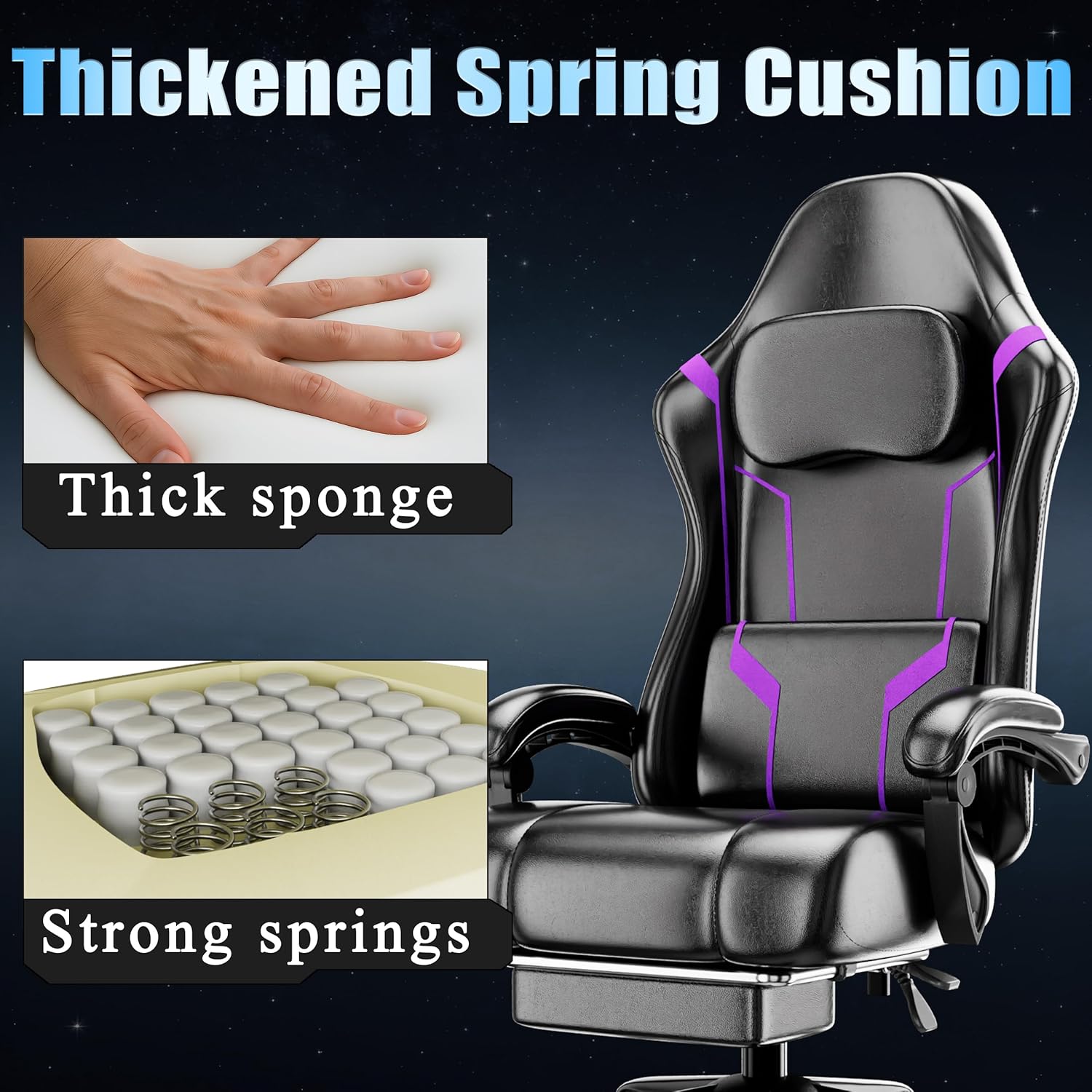 Ergonomischer Gaming-Stuhl mit – Office Footrest Cushion Bewertung und Preis