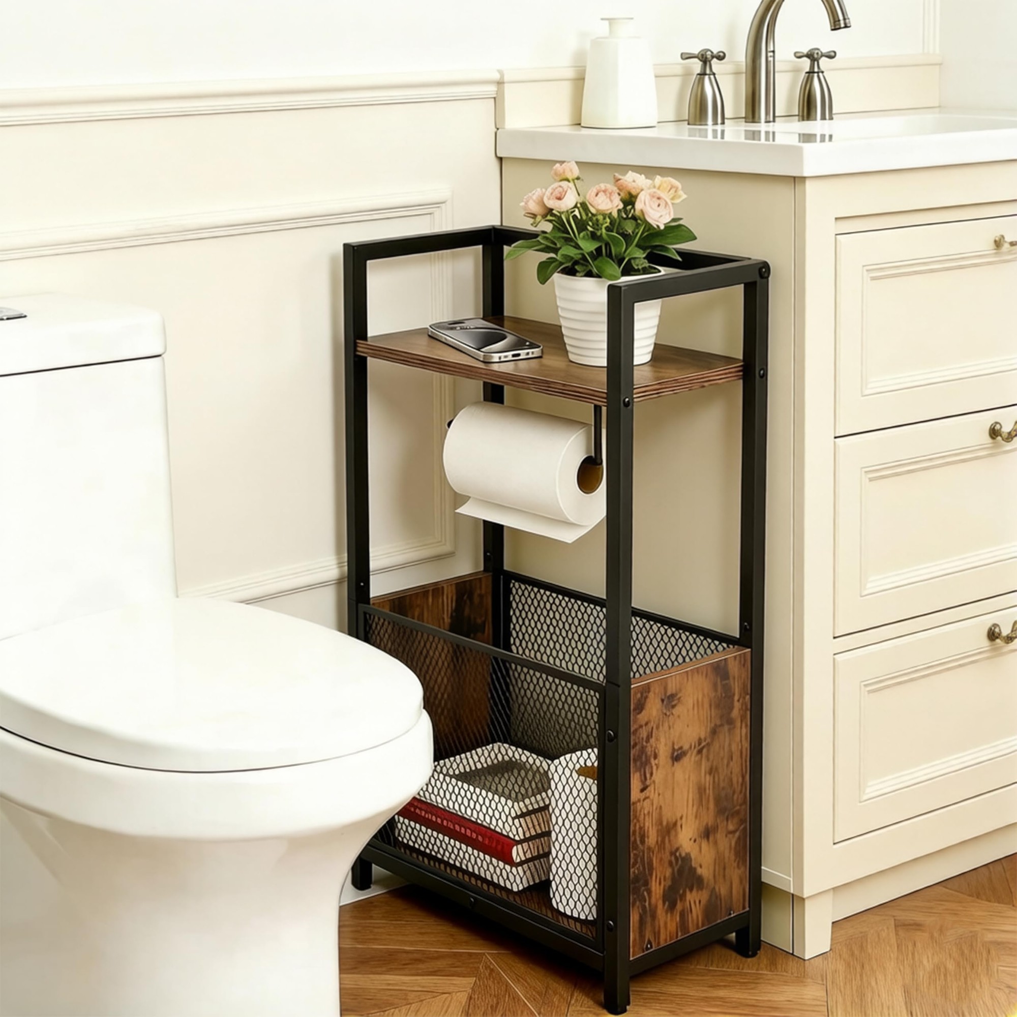 Freistehender Toilettenpapierh – Paper Basket Mesh Bewertung und Preis