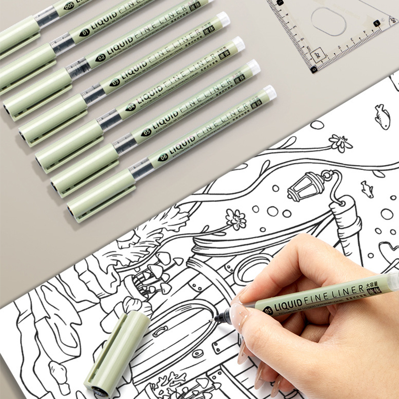 8-teiliges Pigment-Liner-Set m – Copic Marker Sketch Bewertung und Preis
