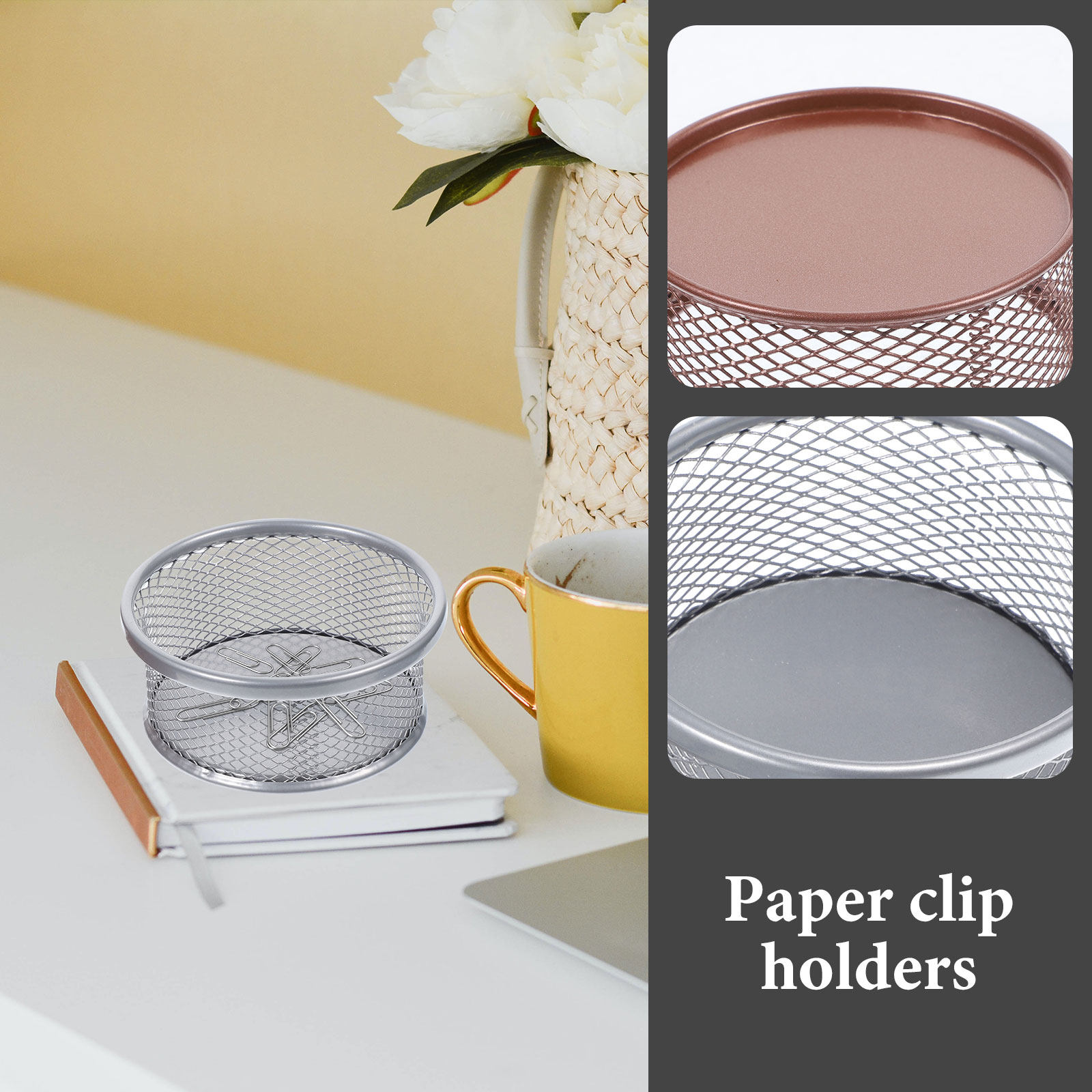 2 Stück Metall-Büroklammerhalt – Paper Basket Mesh Bewertung und Preis